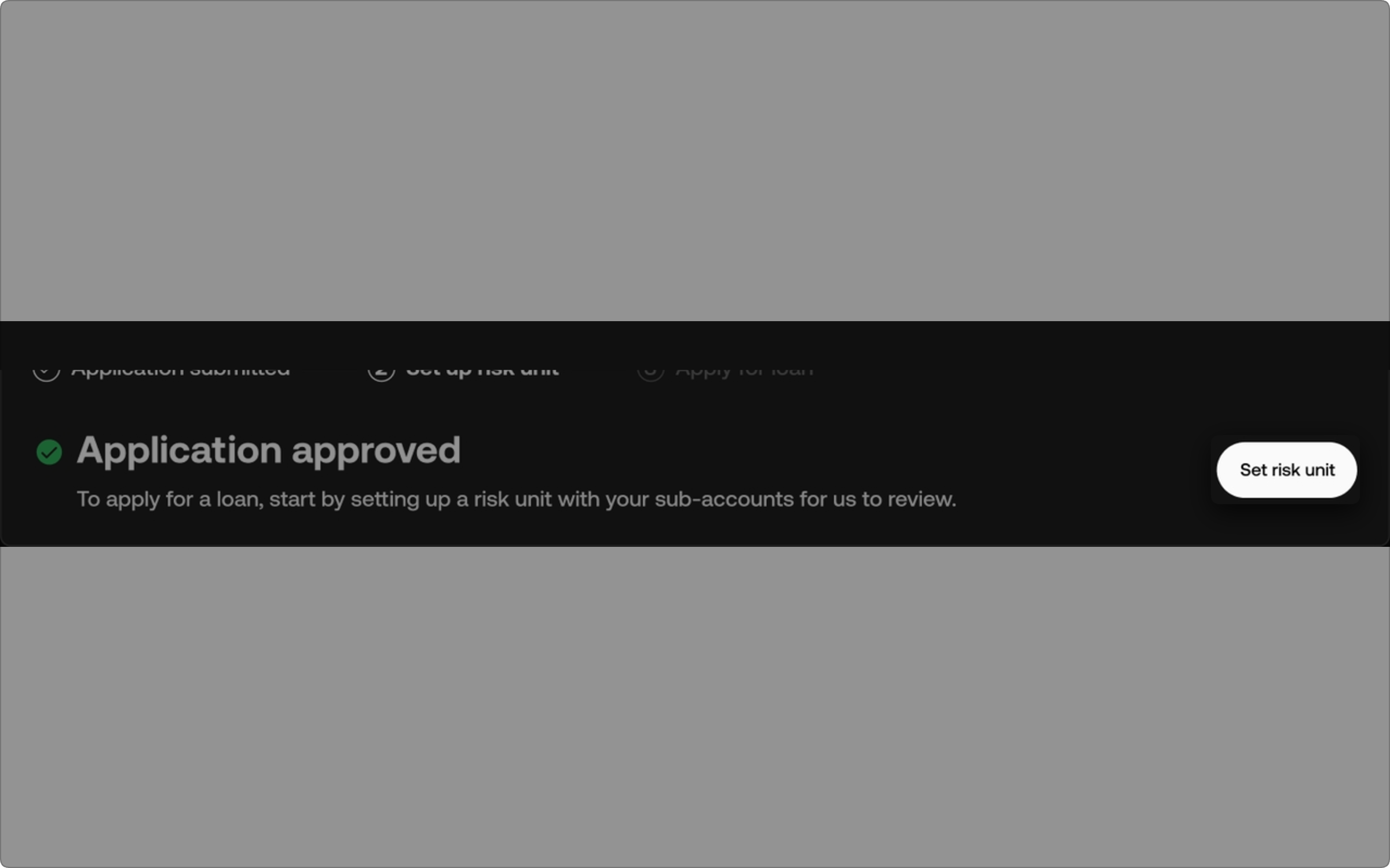 Process once application approved