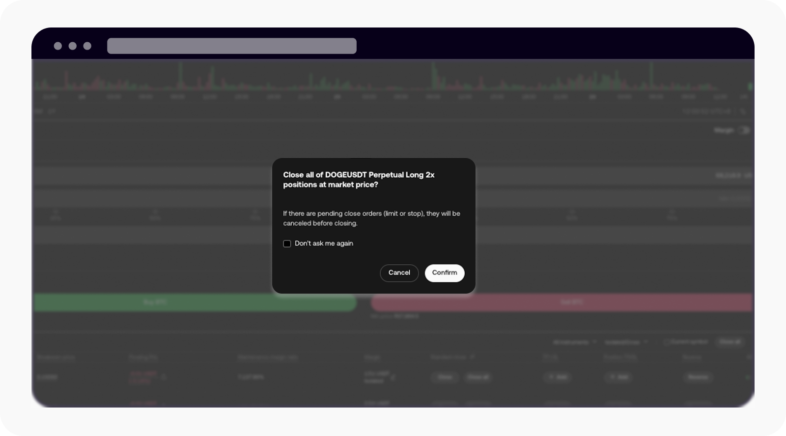 Close All at Market Price web
