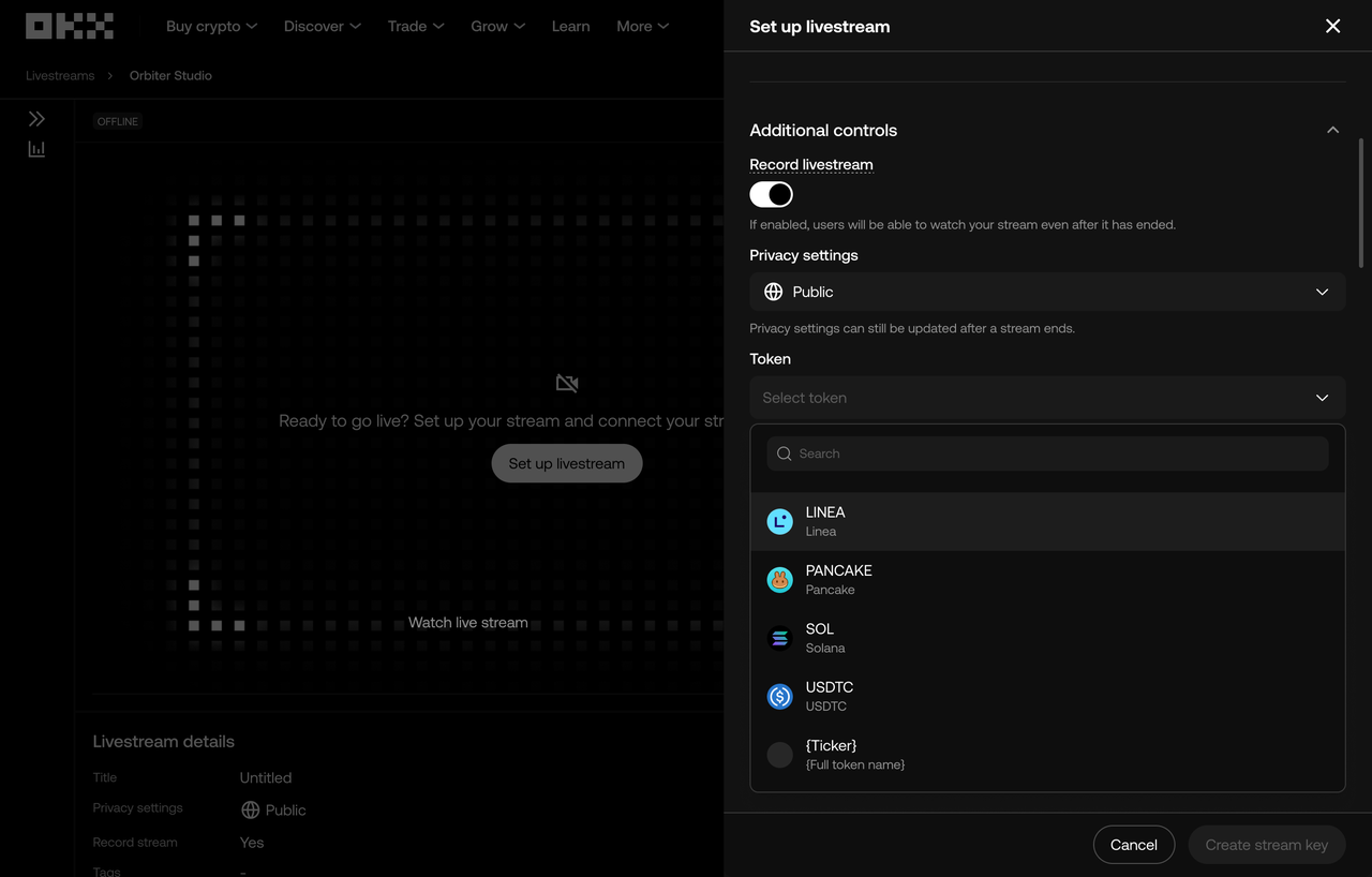 Streaming window
