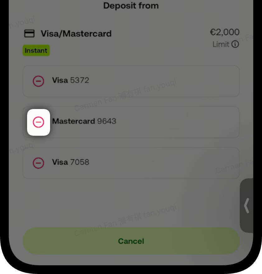 Remove Debit Credit Card (App) 2
