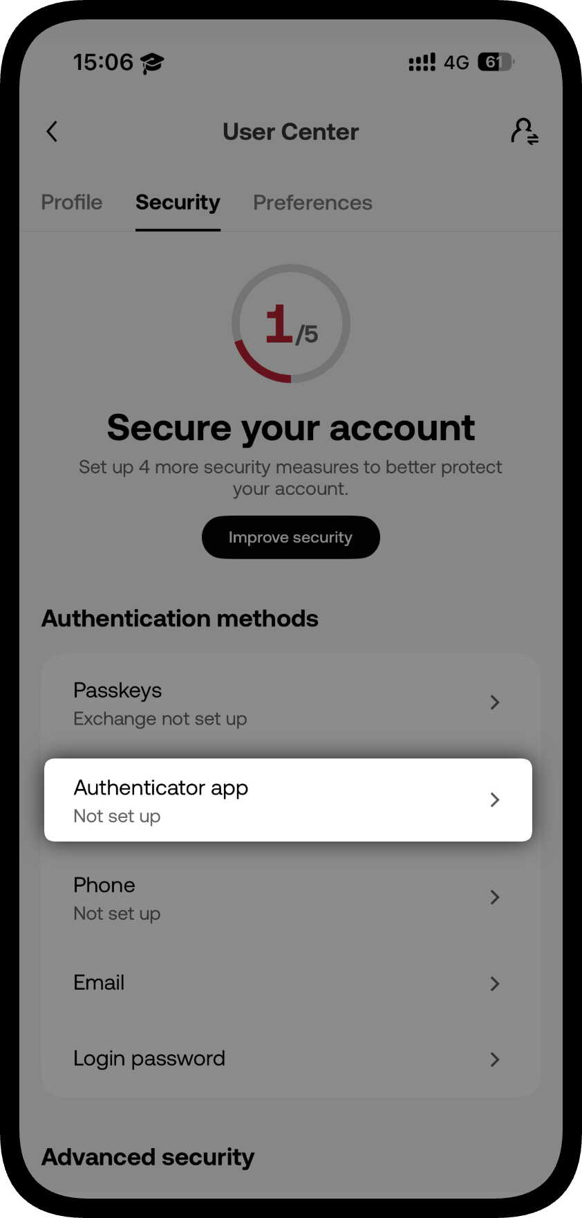CT-App-user center-authenticator app