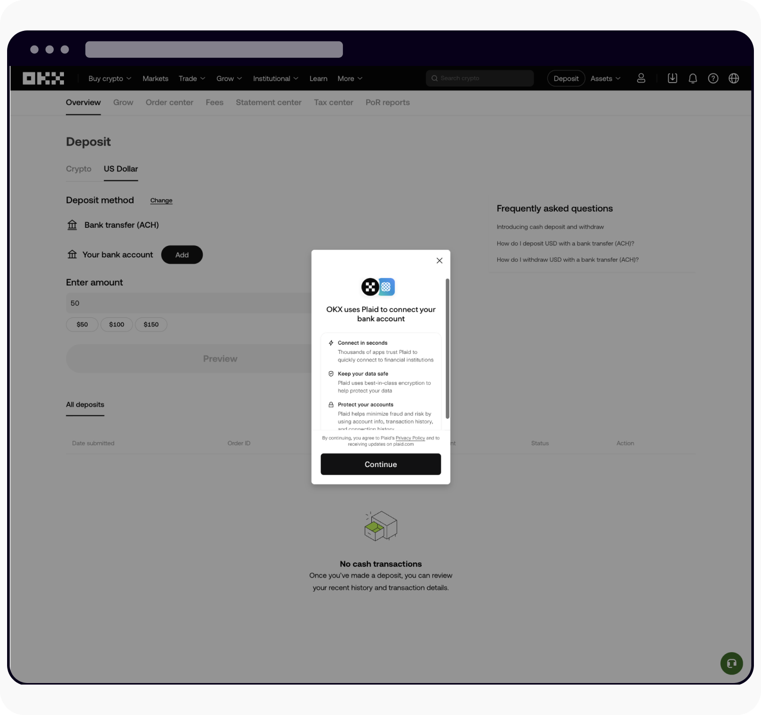 CT-web-cash deposit-ACH dp2