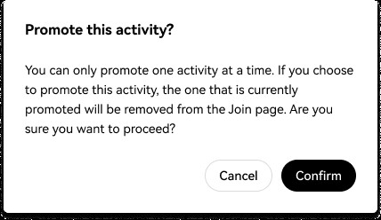 promote this activity?