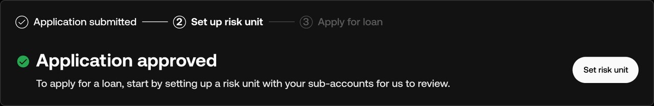 Loan application approved
