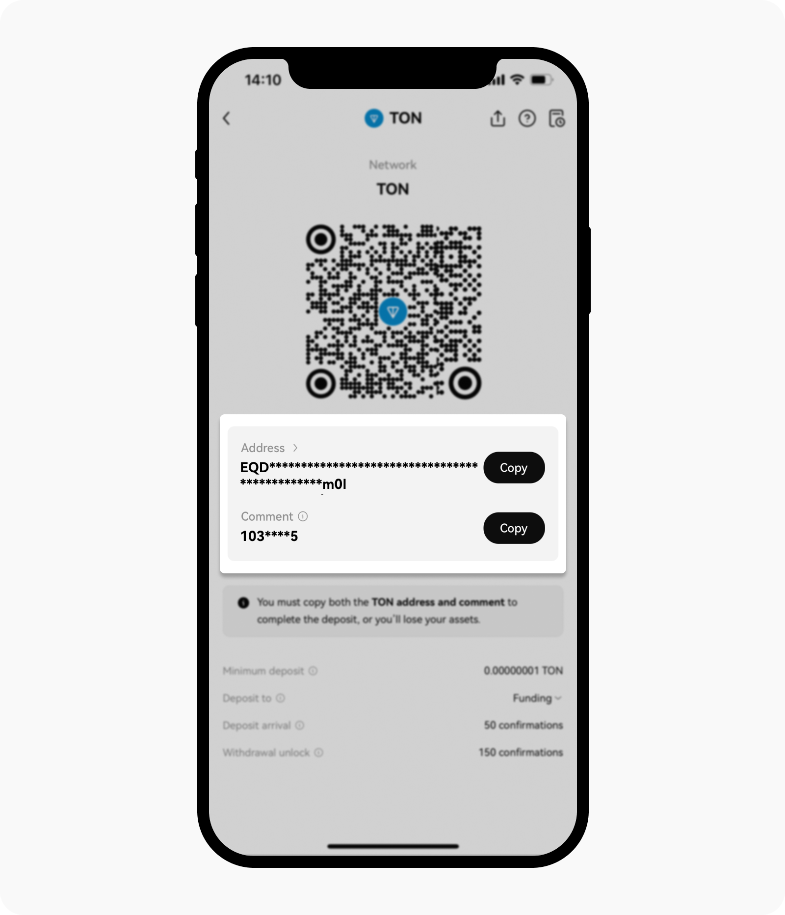 App deposit with tag