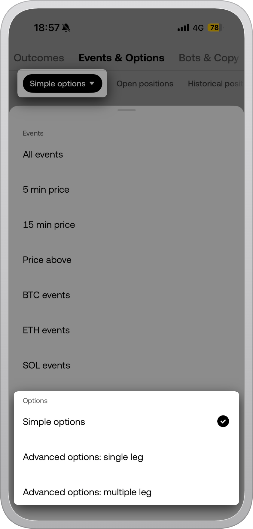 Options 1
