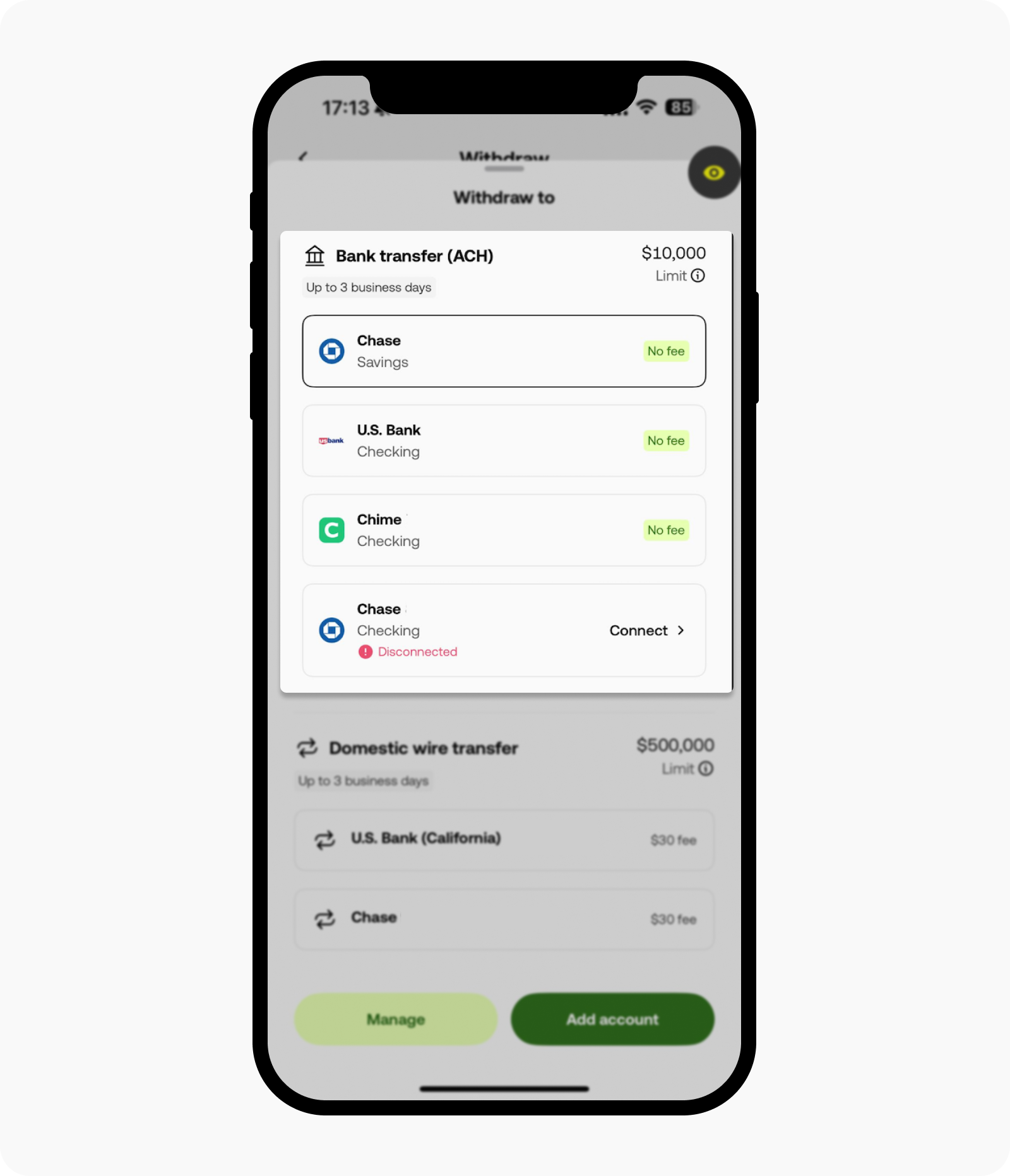 CT-app-cash withdraw-ACH wd2