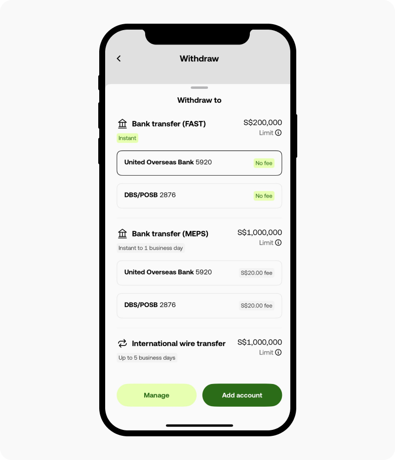 Fiat Payment SGD2