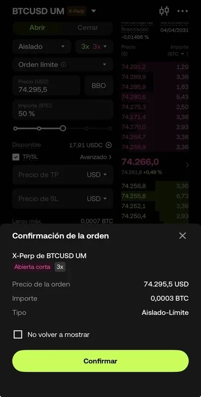 Short order ES app